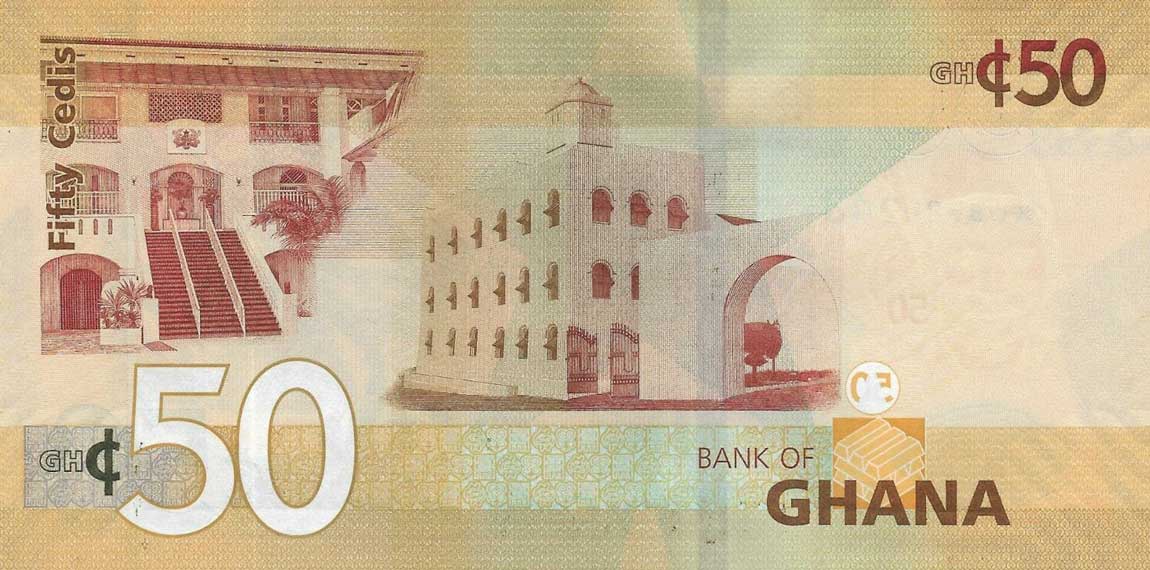 Back of Ghana p49a: 50 Cedis from 2019