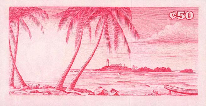 Back of Ghana p8a: 50 Cedis from 1965