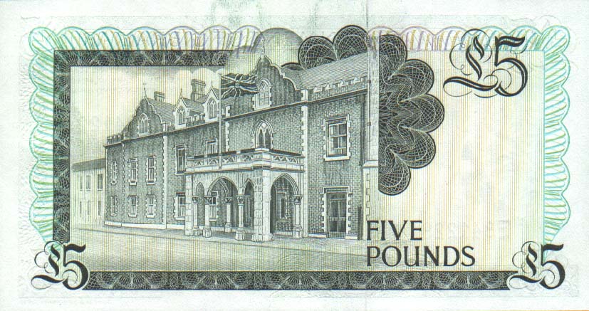 Back of Gibraltar p21b: 5 Pounds from 1988