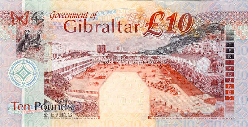Back of Gibraltar p30: 10 Pounds from 2002