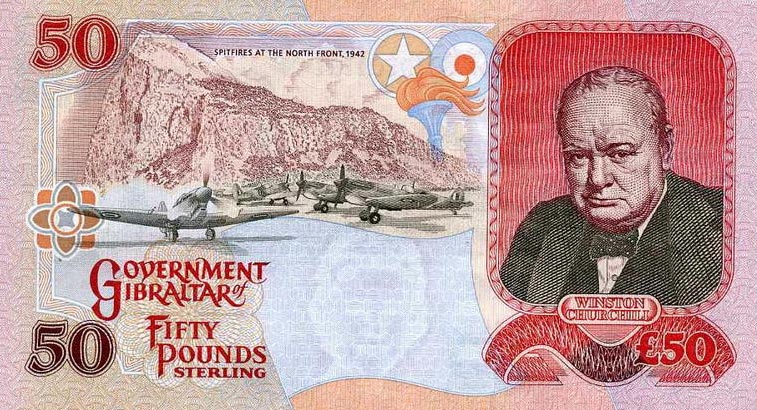 Back of Gibraltar p34a: 50 Pounds from 2006