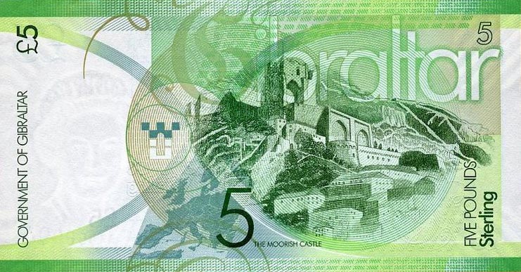 Back of Gibraltar p35: 5 Pounds from 2011