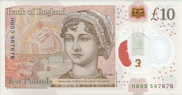 Back of England p399: 10 Pounds from 2023