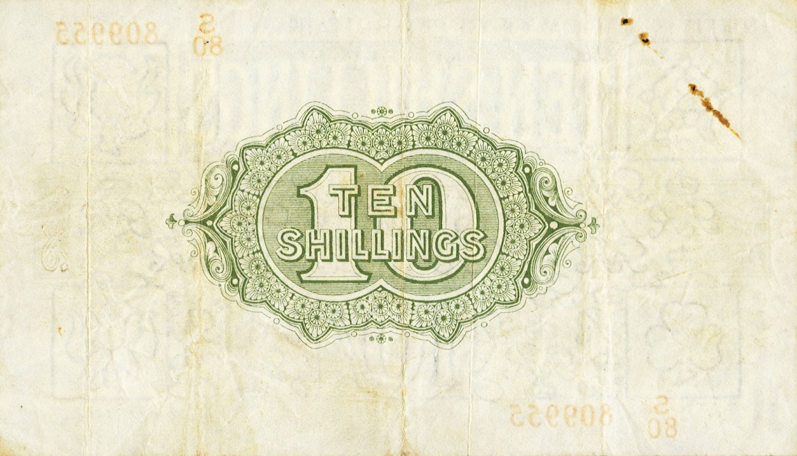 Back of England p358: 10 Shillings from 1922