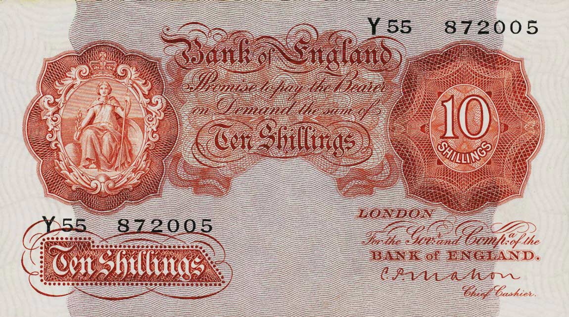 Front of England p362a: 10 Shillings from 1928