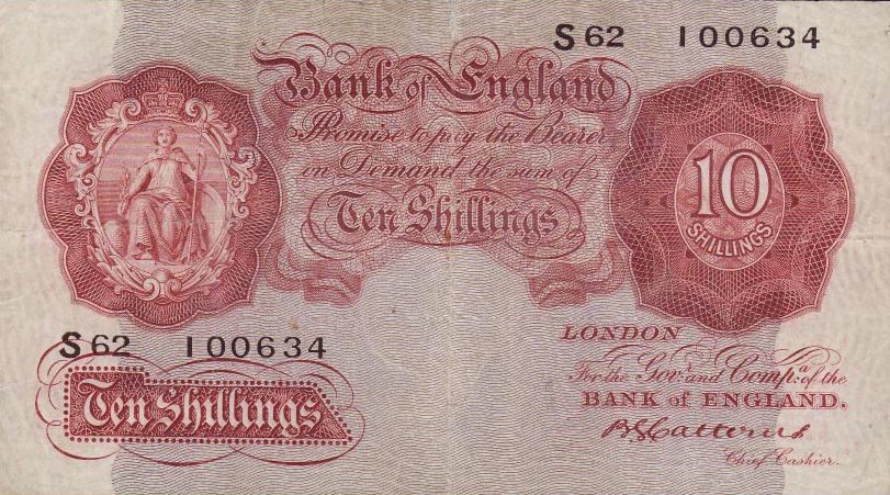 Front of England p362b: 10 Shillings from 1929