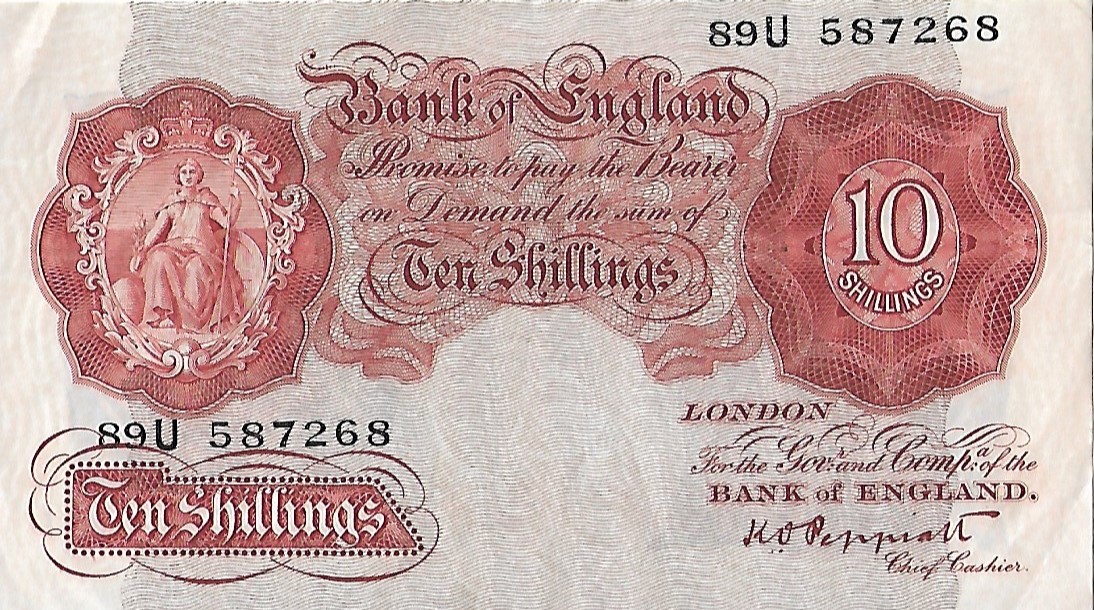 Front of England p362c: 10 Shillings from 1934