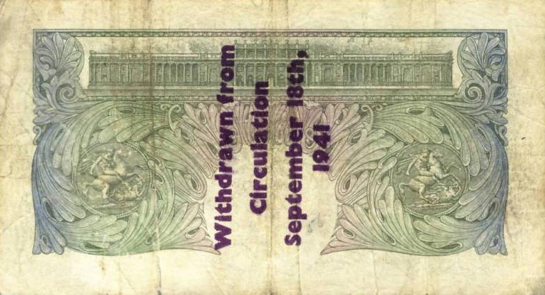 Back of England p363g: 1 Pound from 1928