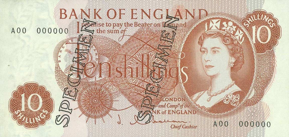 Front of England p373s: 10 Shillings from 1960