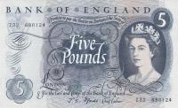 p375b from England: 5 Pounds from 1966