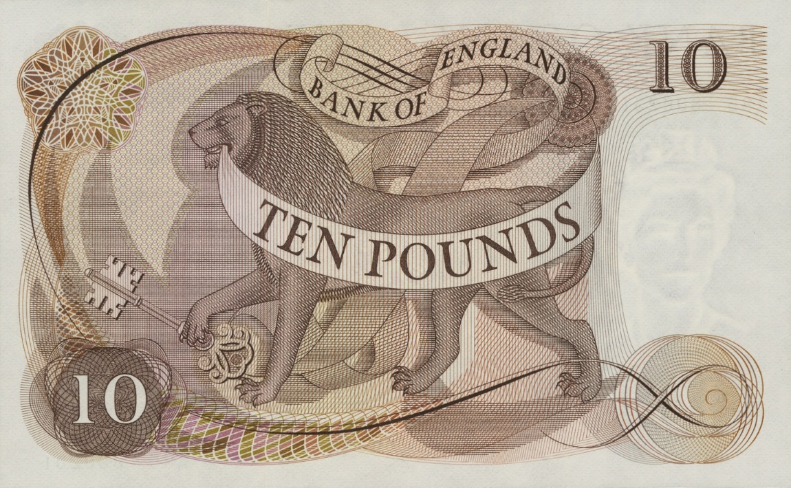 Back of England p376b: 10 Pounds from 1966