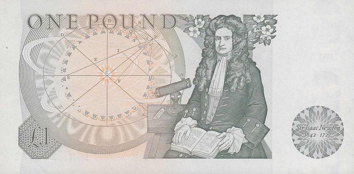 Back of England p377a: 1 Pound from 1978