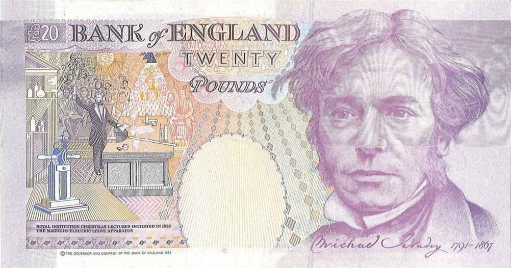 Back of England p384a: 20 Pounds from 1991
