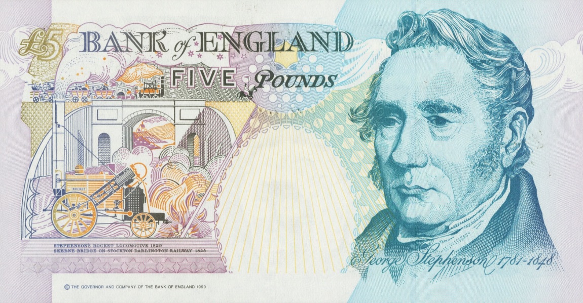 Back of England p385b: 5 Pounds from 1999