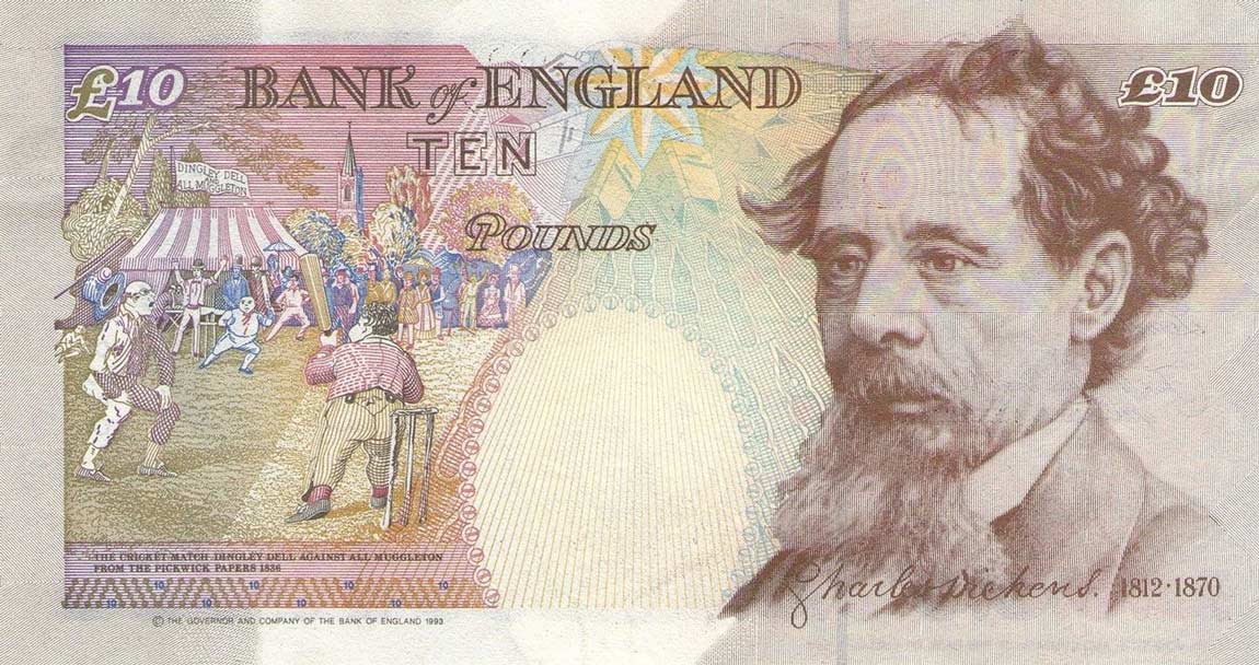 Back of England p386a: 10 Pounds from 1993