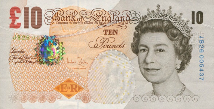 Front of England p389c: 10 Pounds from 2004