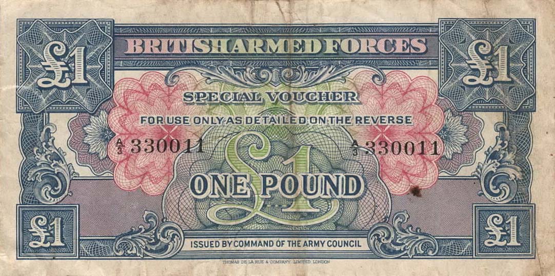 Front of England pM15a: 1 Pound from 1946