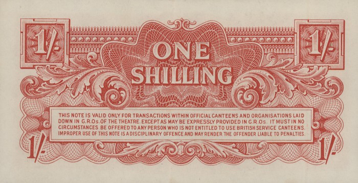 Back of England pM18a: 1 Shilling from 1948