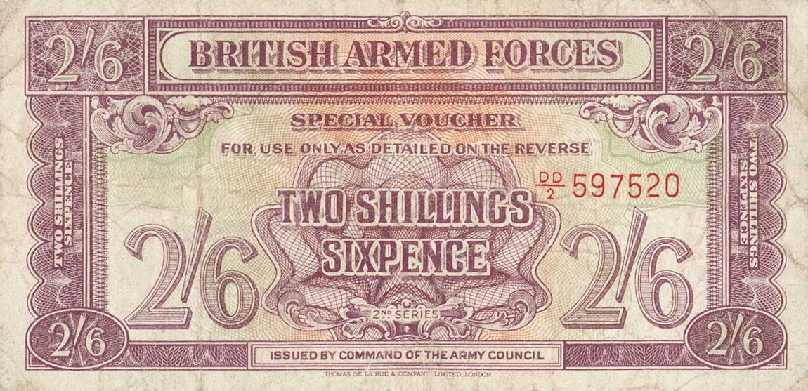Front of England pM19a: 2 Shillings from 1948