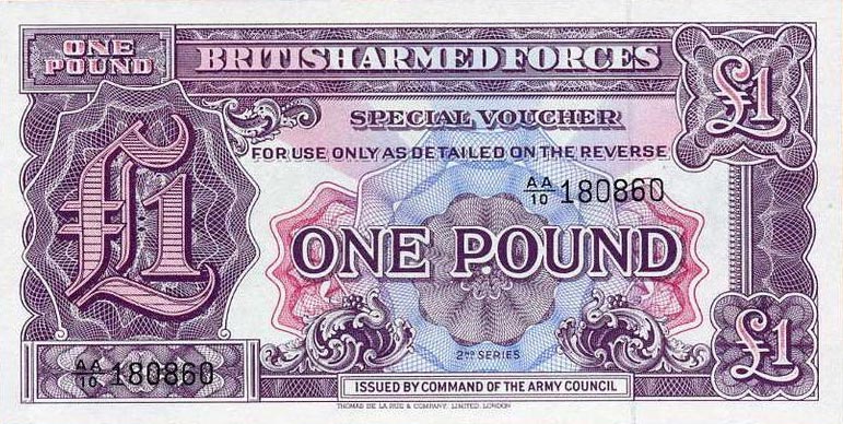 Front of England pM22a: 1 Pound from 1948