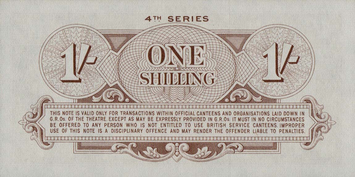 Back of England pM32a: 1 Shilling from 1962