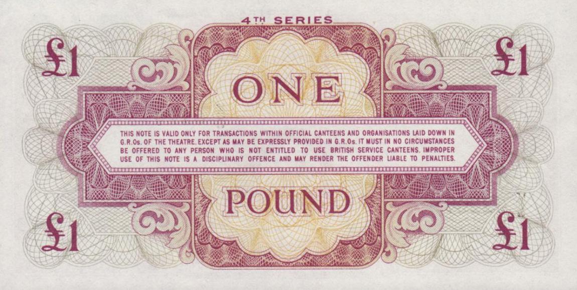 Back of England pM36a: 1 Pound from 1962