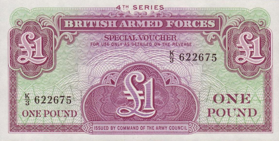 Front of England pM36a: 1 Pound from 1962