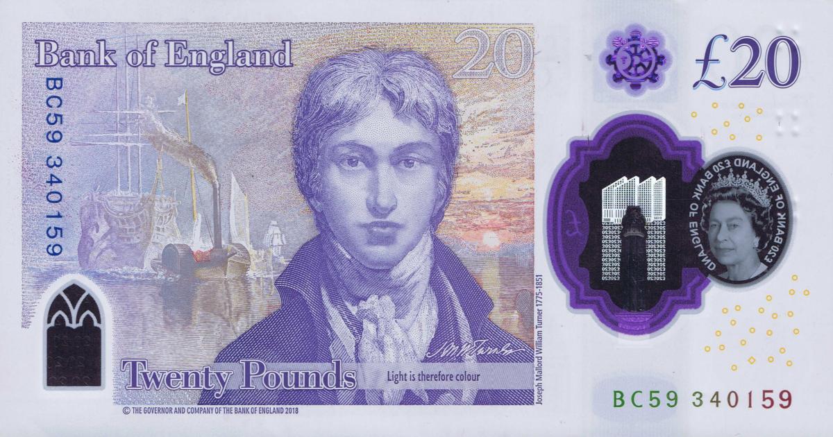 Back of England p396: 20 Pounds from 2018