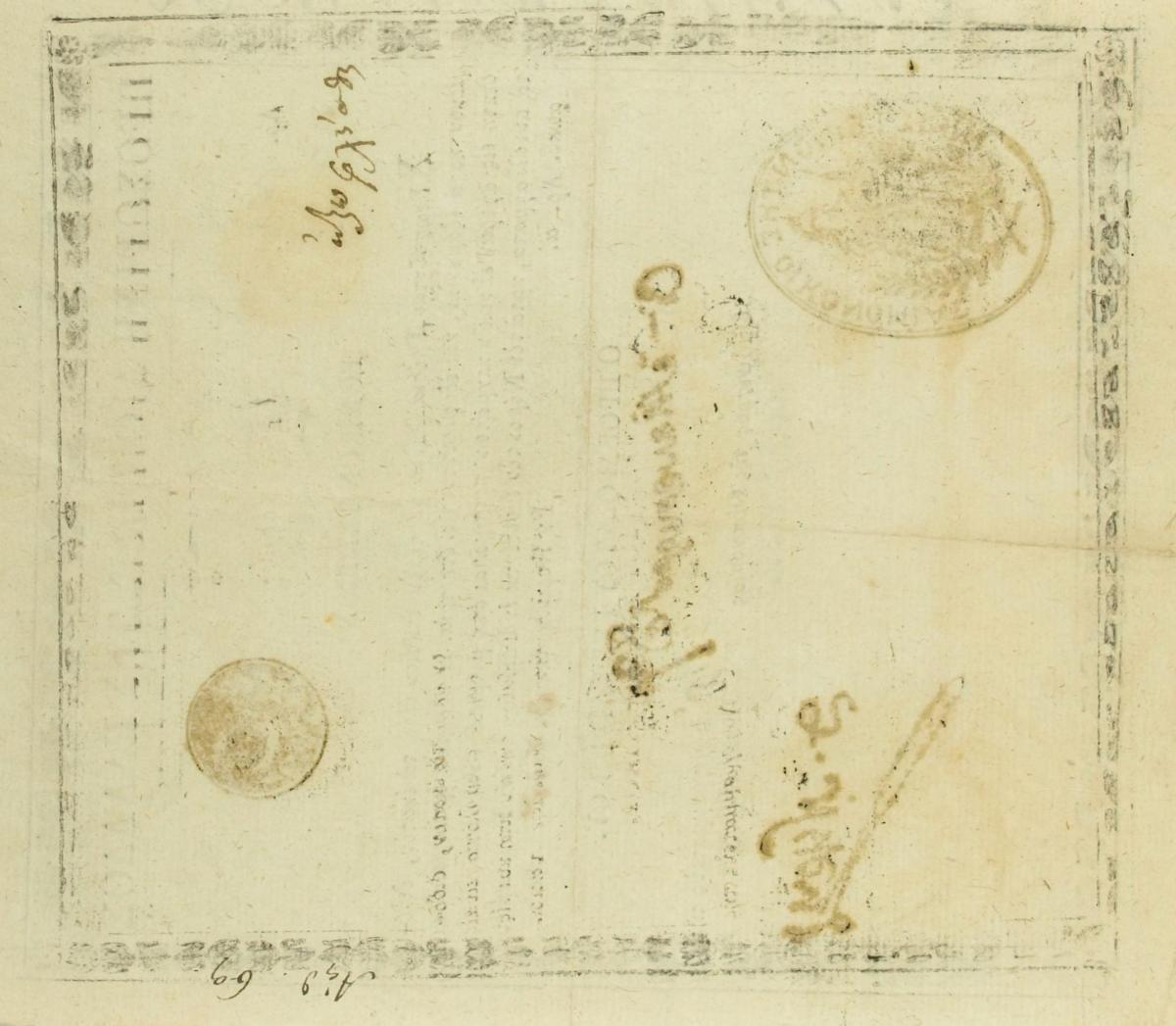 Back of Greece p5: 1000 Grossi from 1822