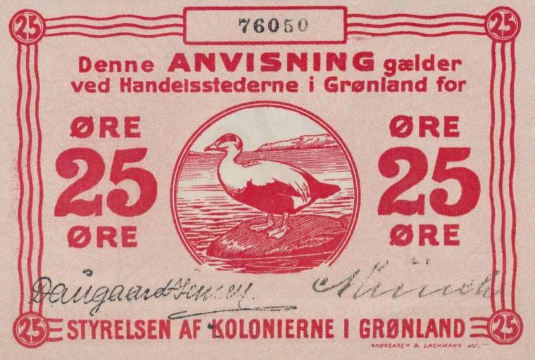 Front of Greenland p11a: 25 Kroner from 1913