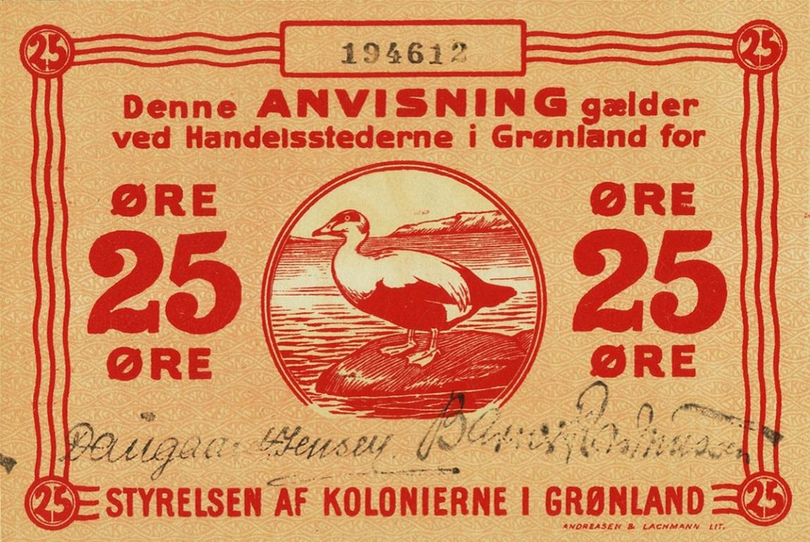 Front of Greenland p11c: 25 Kroner from 1913