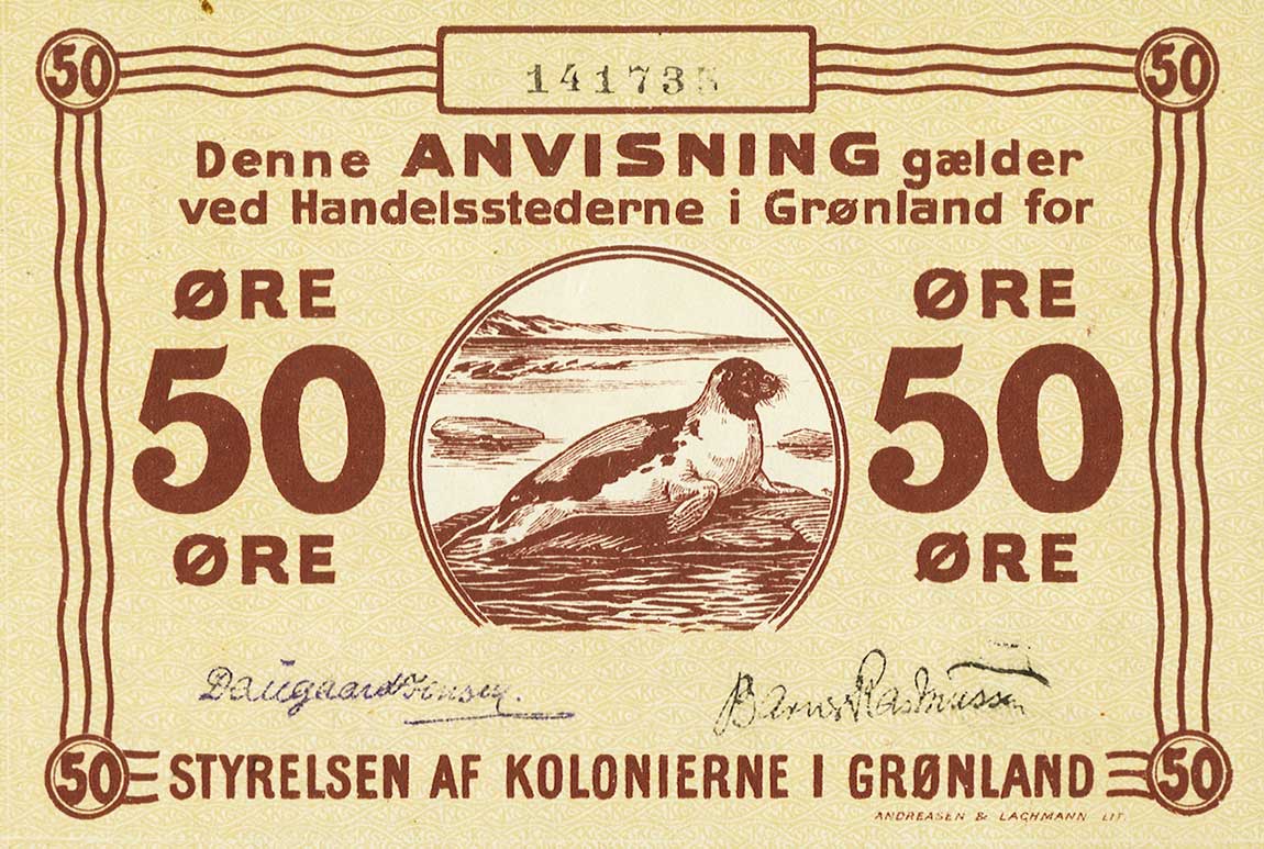 Front of Greenland p12d: 50 Kroner from 1913