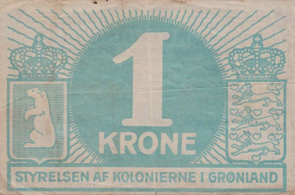 Back of Greenland p13b: 1 Krone from 1913