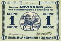 p13d from Greenland: 1 Krone from 1913