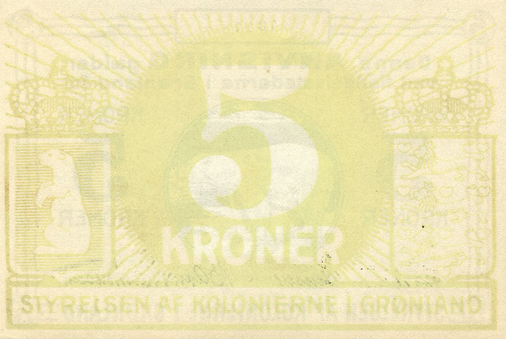 Back of Greenland p14Aa: 5 Kroner from 1913