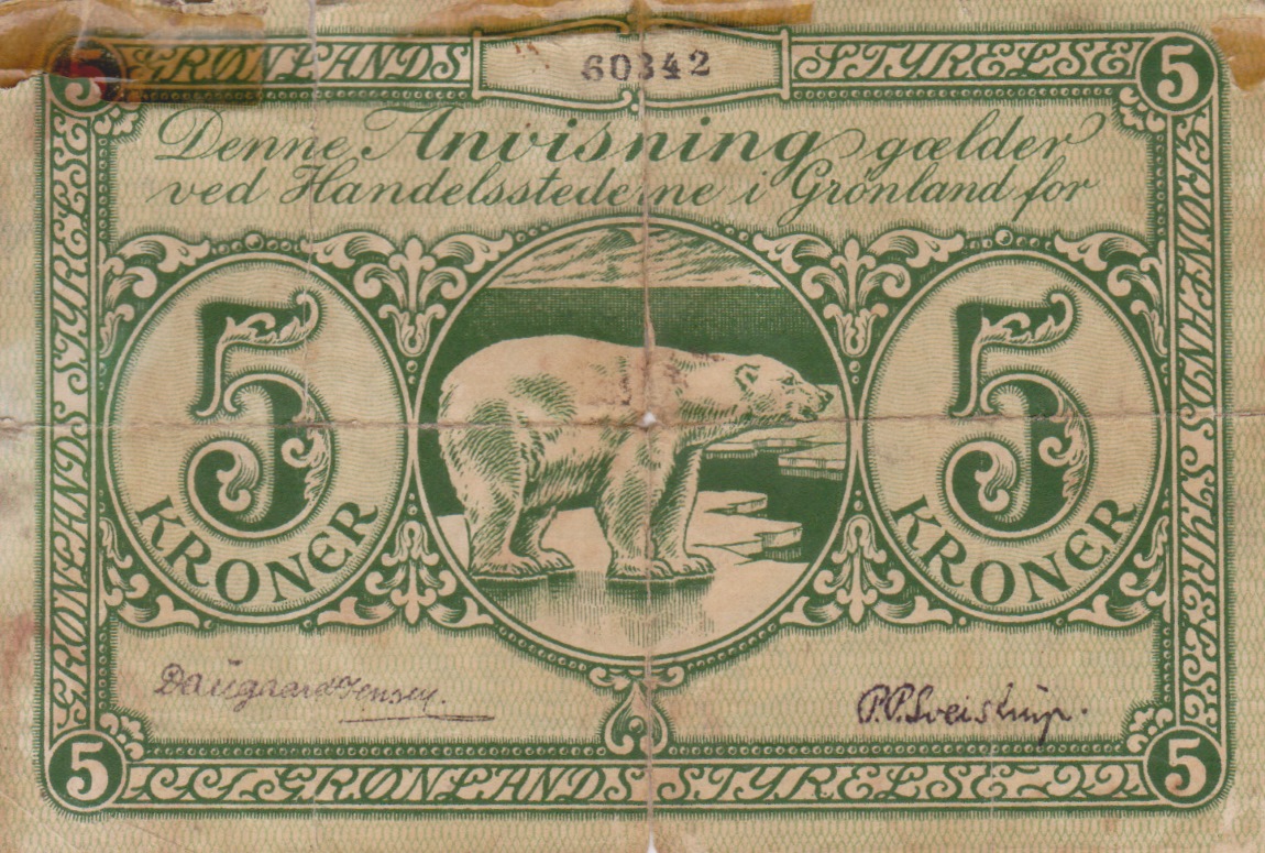 Front of Greenland p15b: 5 Kroner from 1926