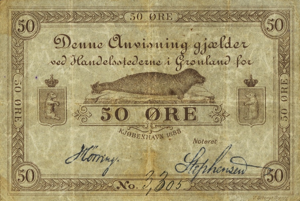 Front of Greenland p1a: 50 Ore from 1888