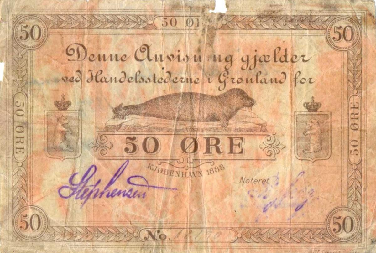 Front of Greenland p1c: 50 Ore from 1888