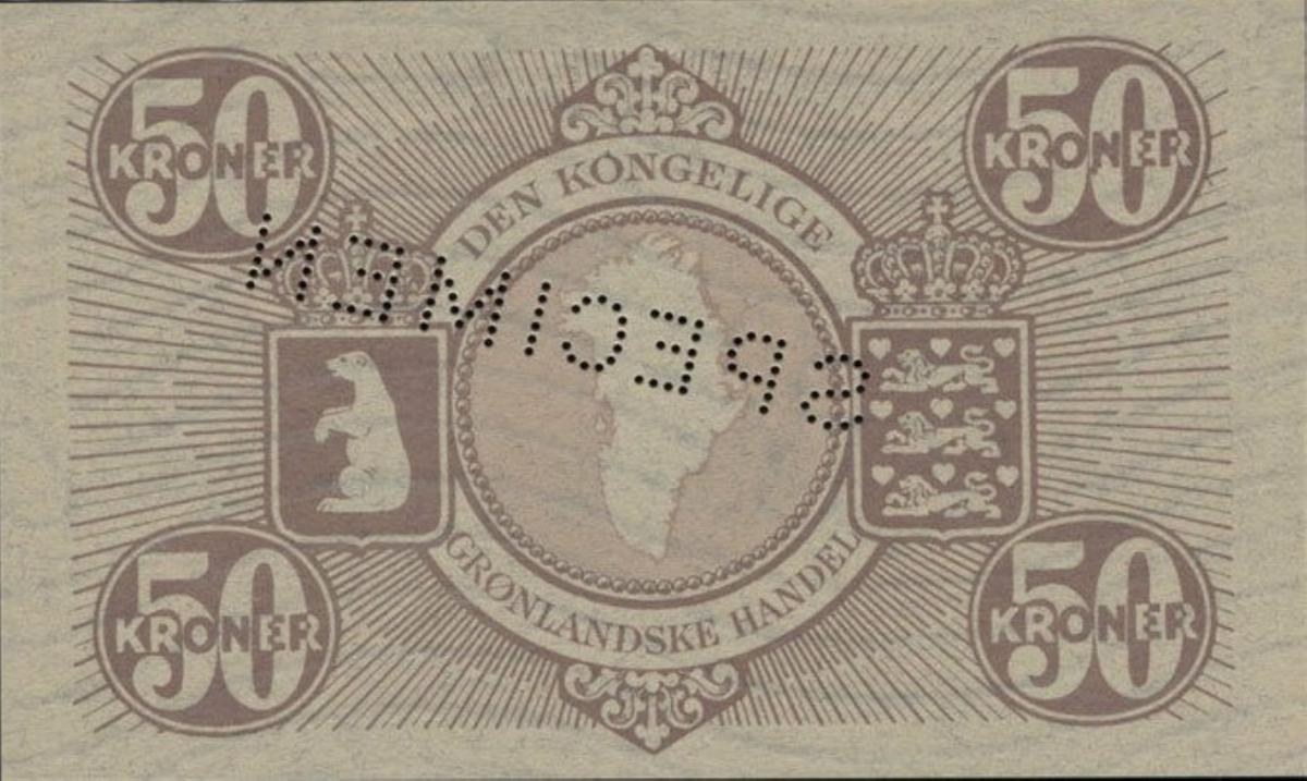 Back of Greenland p20s: 50 Kroner from 1953