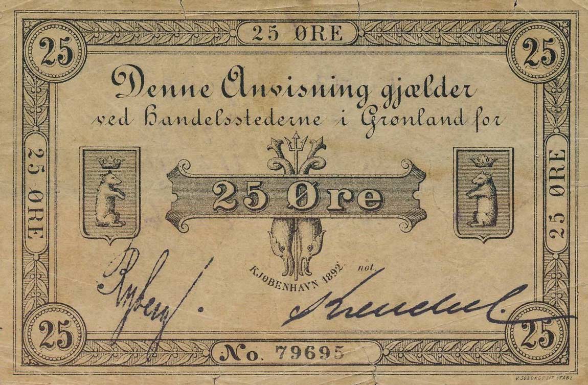 Front of Greenland p2c: 25 Ore from 1892