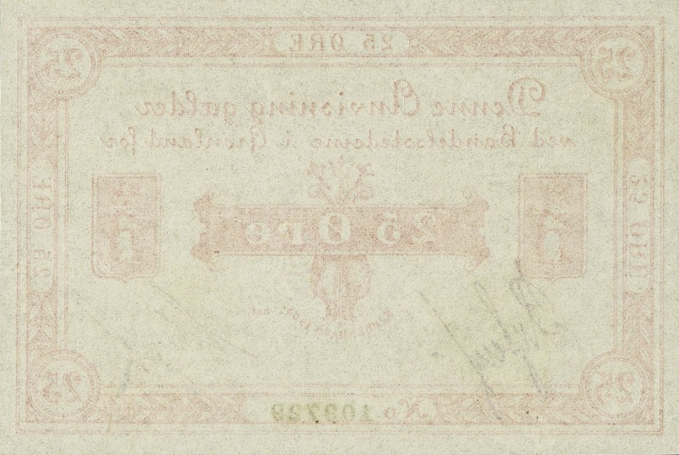 Back of Greenland p4b: 25 Ore from 1905