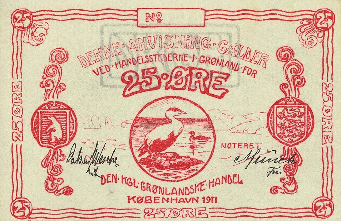 Front of Greenland p7r: 25 Ore from 1911