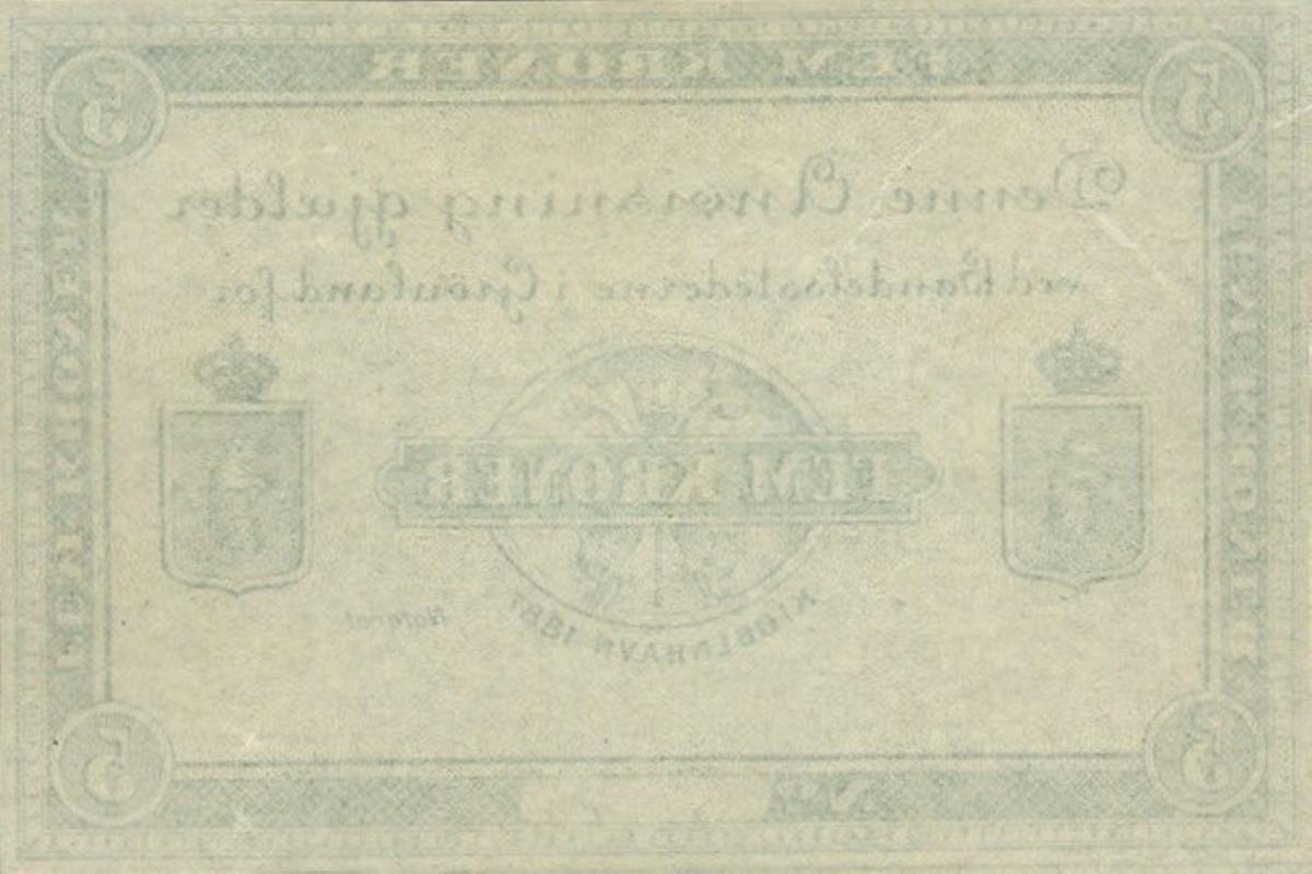 Back of Greenland pA41r: 5 Kroner from 1887