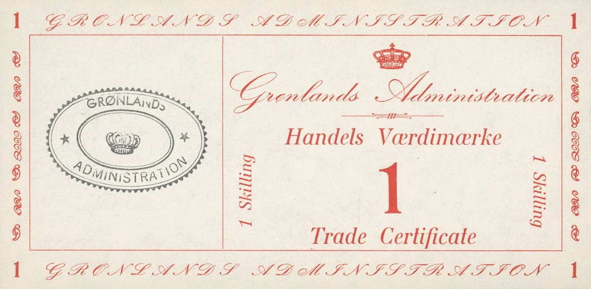 Front of Greenland pM8: 1 Skilling from 1942