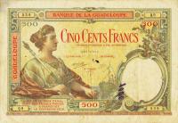 p17 from Guadeloupe: 500 Francs from 1934