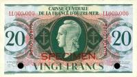 p28s from Guadeloupe: 20 Francs from 1944