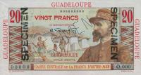 p33s from Guadeloupe: 20 Francs from 1947