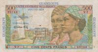 p36a from Guadeloupe: 500 Francs from 1947