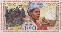 Gallery image for Guadeloupe p40s: 5000 Francs