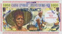 p43s from Guadeloupe: 10 Nouveaux Francs from 1960